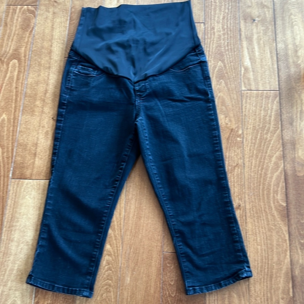 Jeans noirs 3/4 maternité